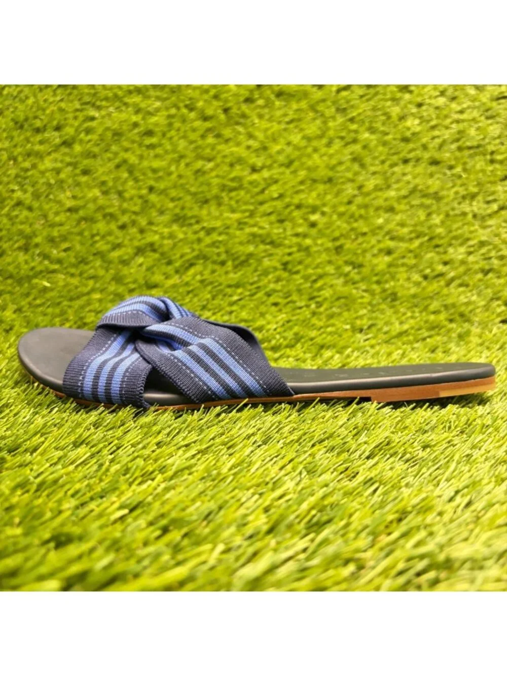 Rothy's The Knot Womens Size 8 Blue Beach Casual Slip On Flats Slid Sandals